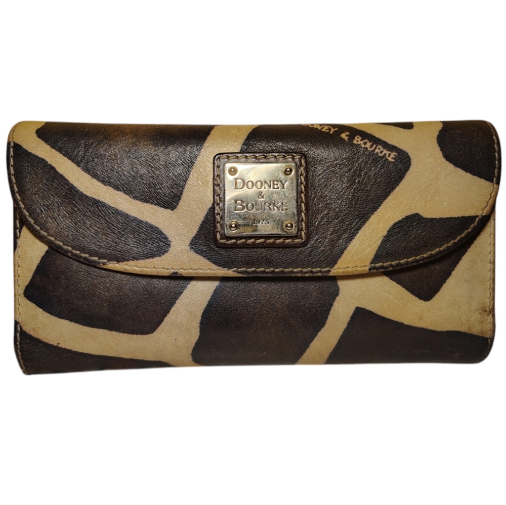 Dooney & Bourke Giraffe Print Trifold Wallet